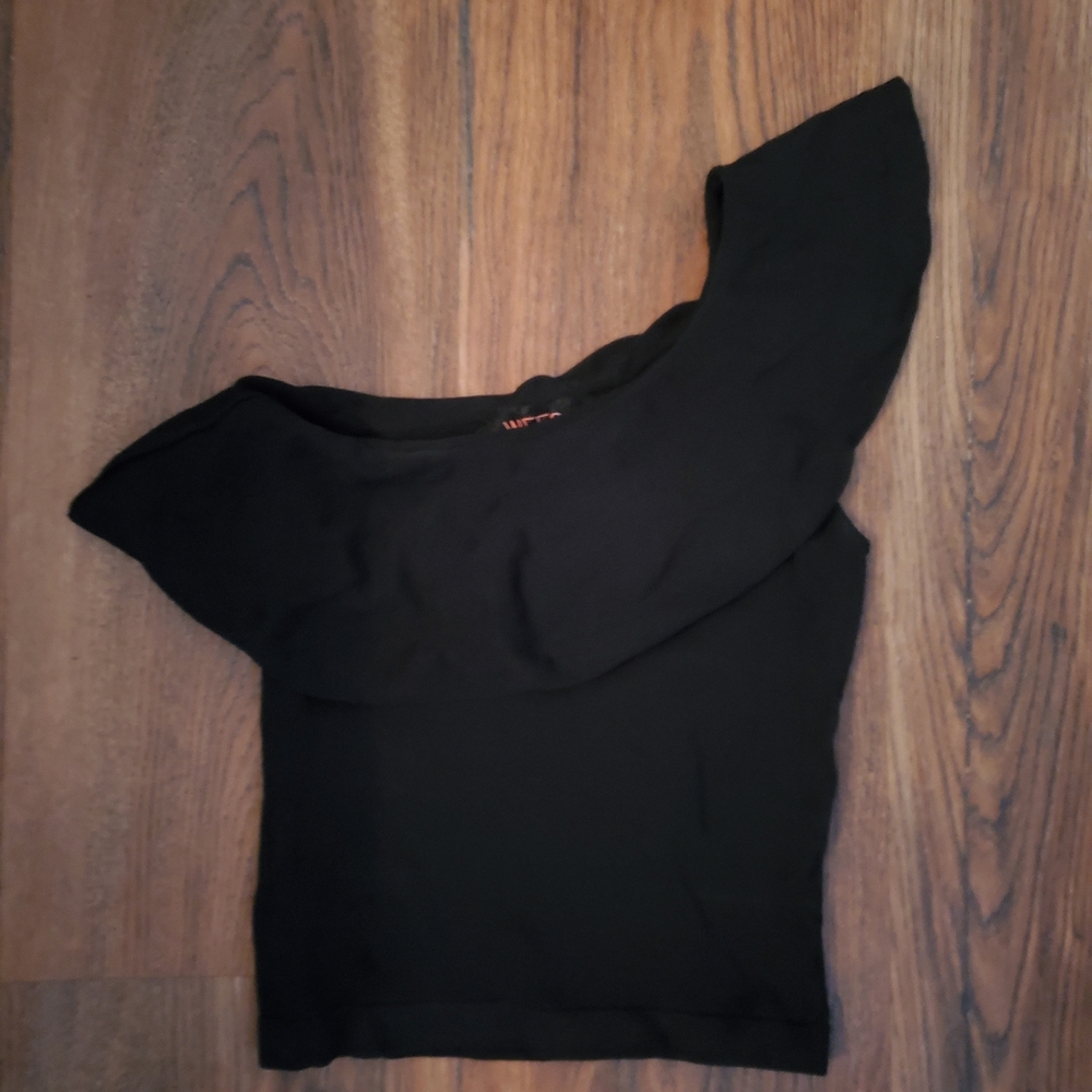 One shoulder tank (Black)